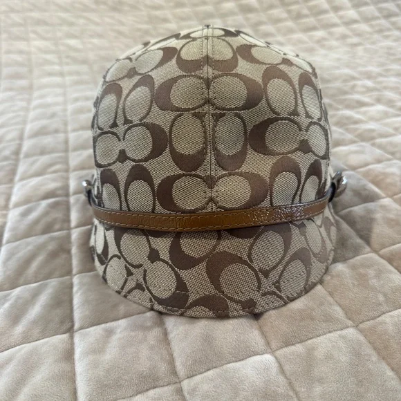 Coach Tan and Brown Monogram Hat - Picture 3 of 5